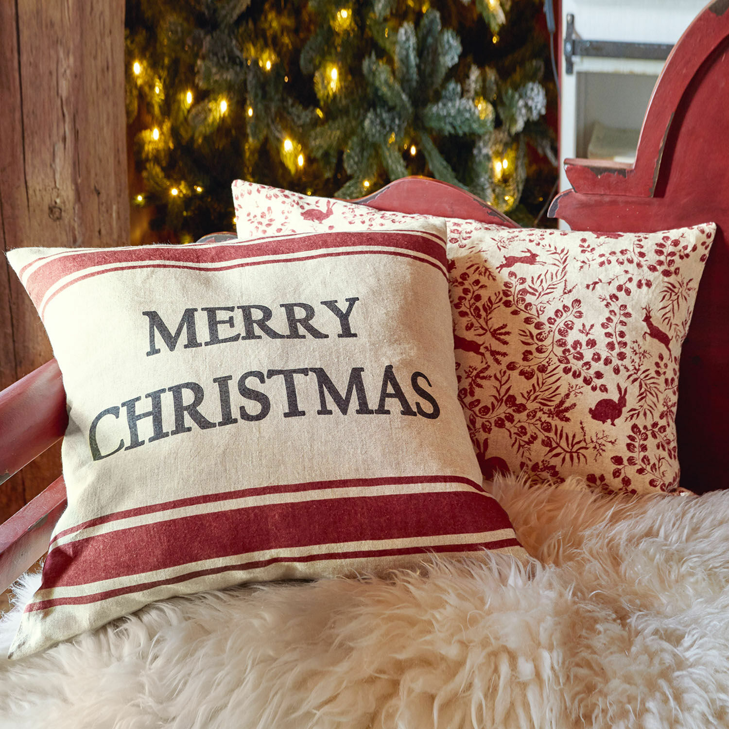 Povlak na polštářek, 2dílná sada Merry Christmas