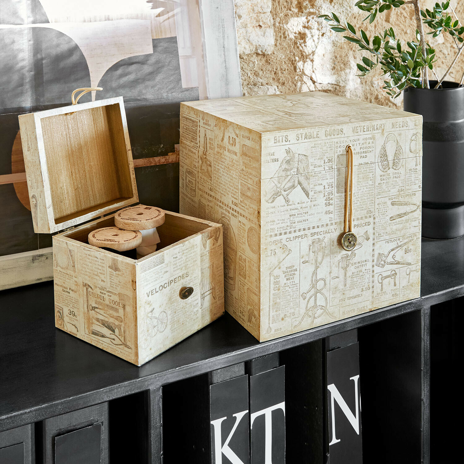 Úložné boxy, 2dílná sada Elridge