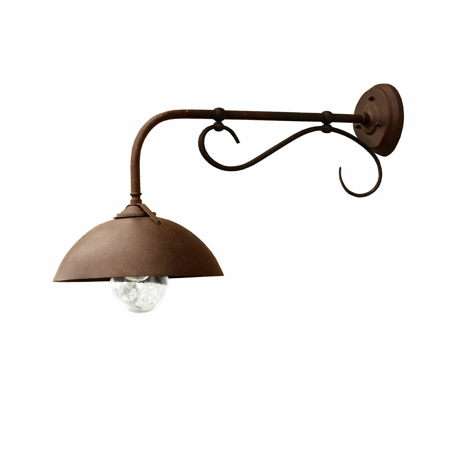 tmavohnědá Venkovní nástěnné svítidlo Lupia z tmavě hnědého kovu, elegantní zahradní lampa