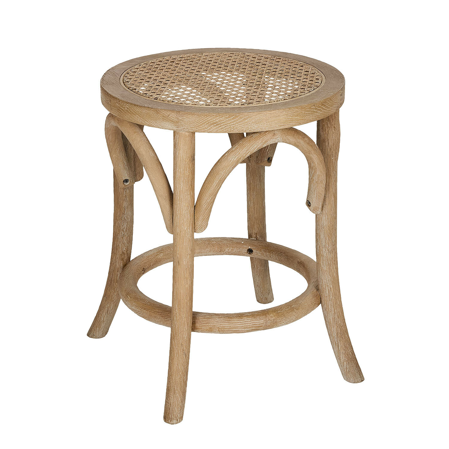 Hnědá stolička Kary z dřeva s pleteným sedákem, rustikální nábytek do interiéru i zahrady