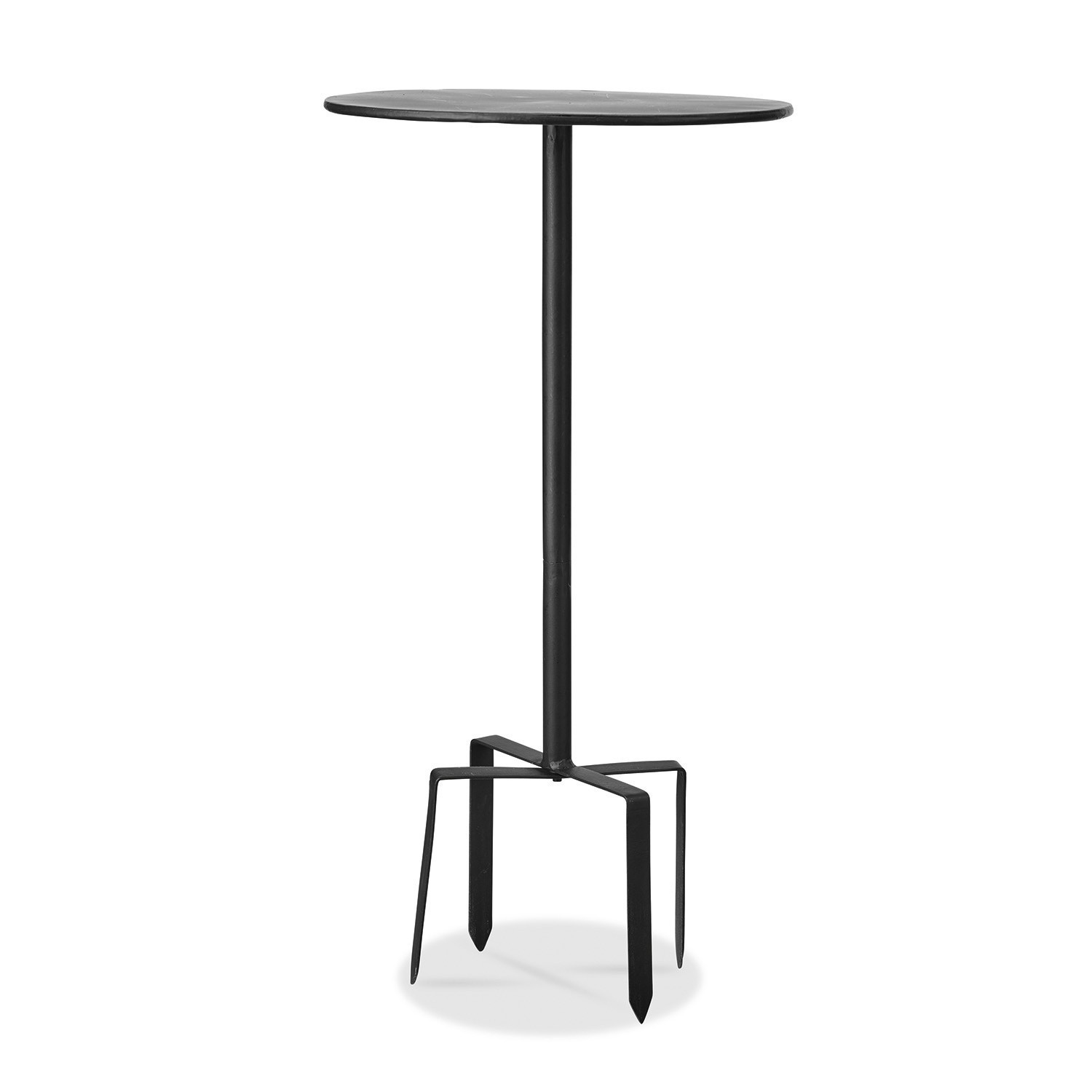 černá Černý kovový stolek Fermont s minimalistickým designem, vhodný do moderních interiérů.