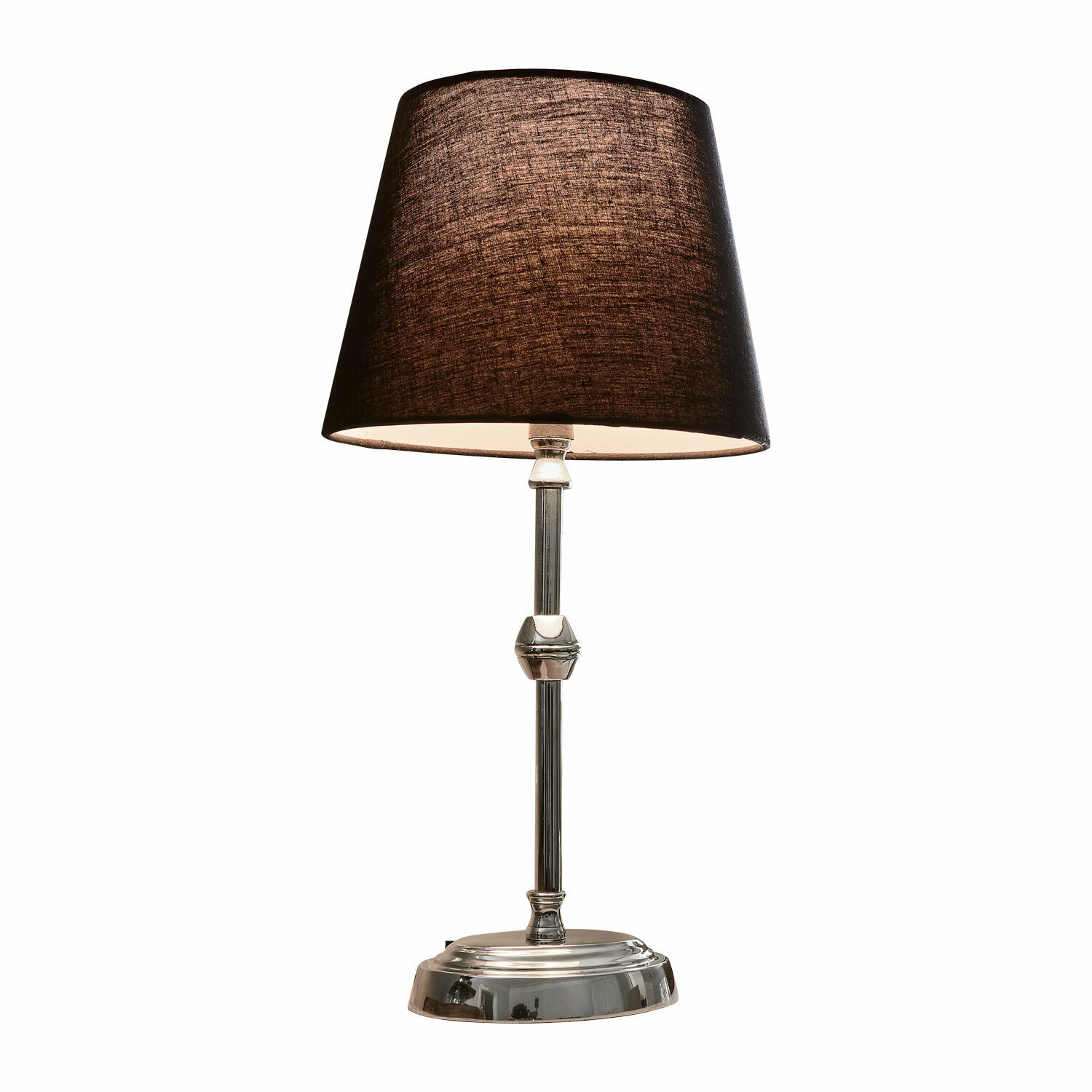 Stolní lampa Luceau Elegantní stolní lampa s kovovým podstavcem a černým stínidlem, vhodná do obýváku i kanceláře