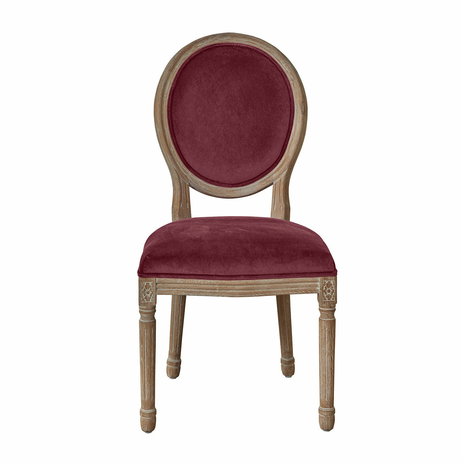 Židle Alviano z dřeva s fialovým sametovým čalouněním, klasický design do obývacího pokoje