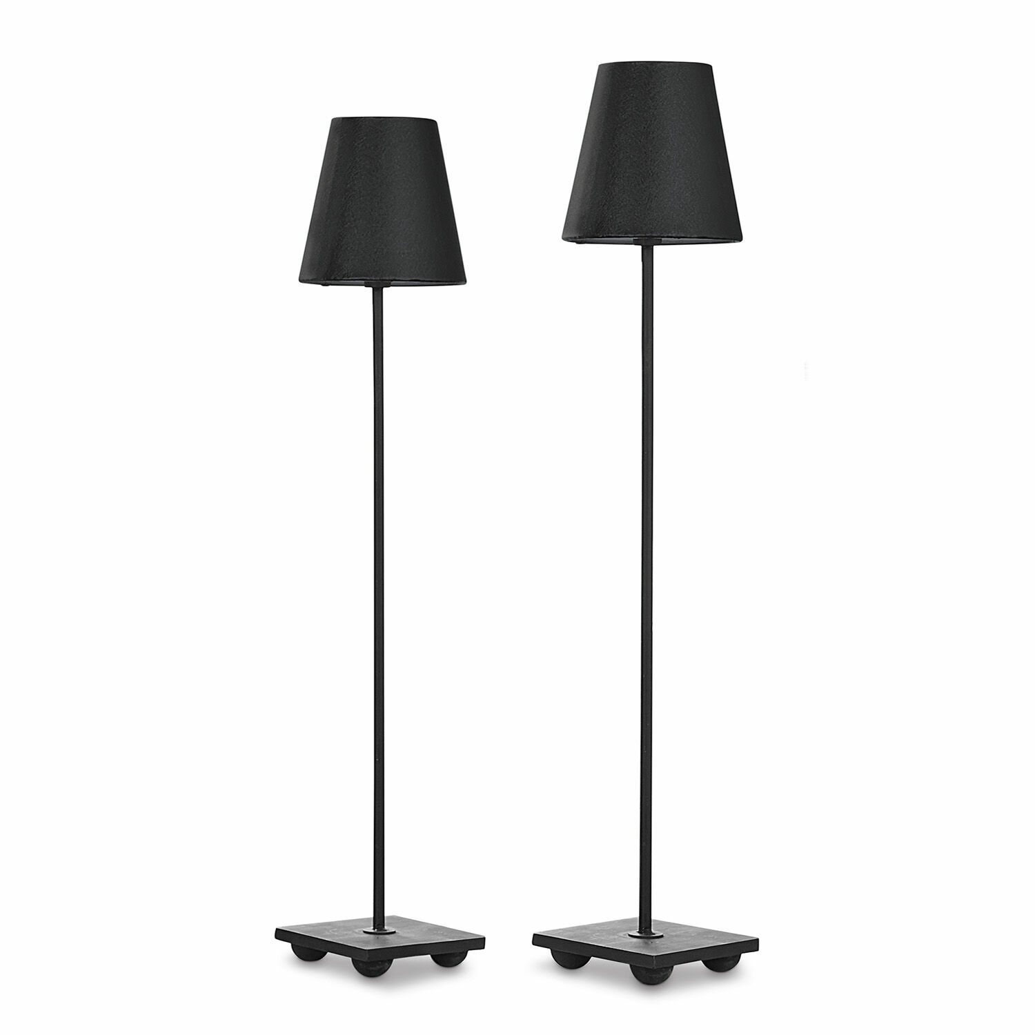 černá Sada dvou černých stolních lamp Filia z kovu s odstínidlem, moderní osvětlení interiéru