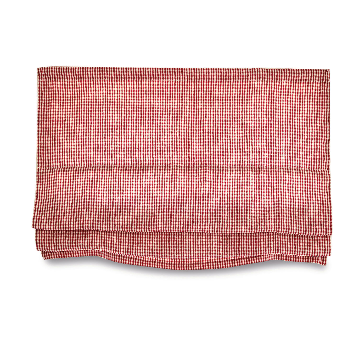 Skládací roleta Aude Červenobílá bavlněná utěrka s kostkovaným vzorem, praktický kuchyňský textil