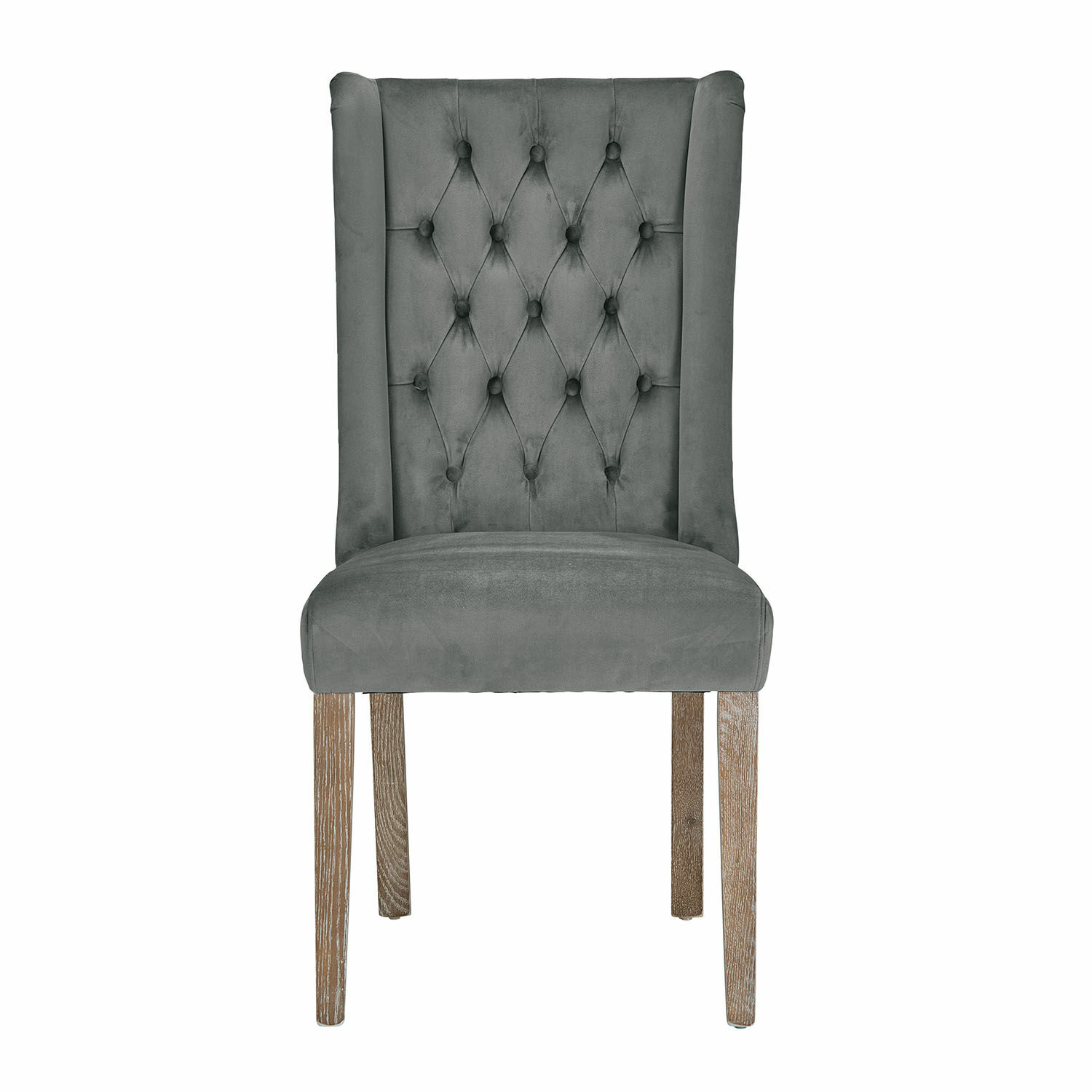 tmavě šedá Židle Sudbury z tmavě šedého sametu s dřevěnými nohami, elegantní nábytek do obýváku