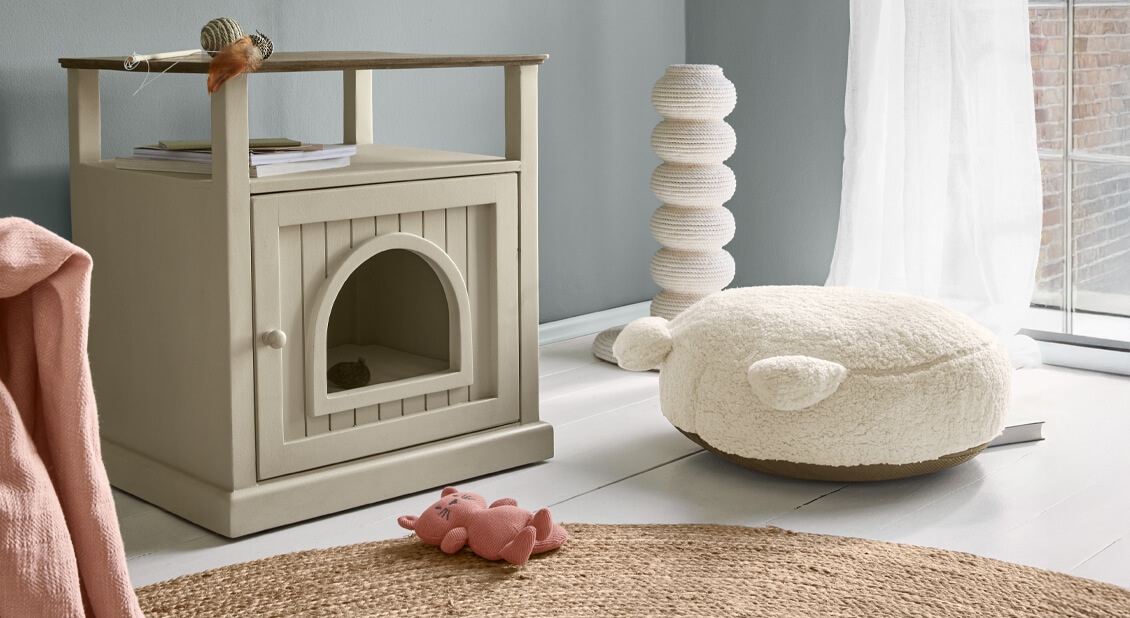 Kočičí království v béžovošedé