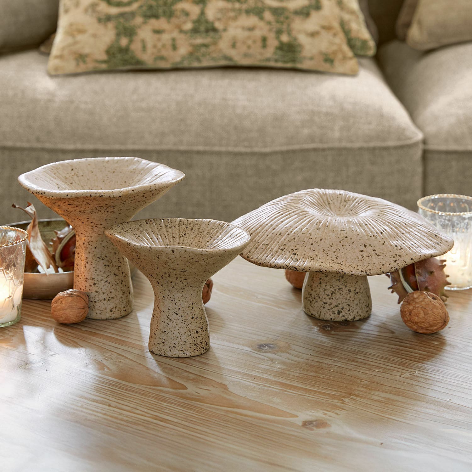 Dekorativní houbičky, 3dílná sada Safoura