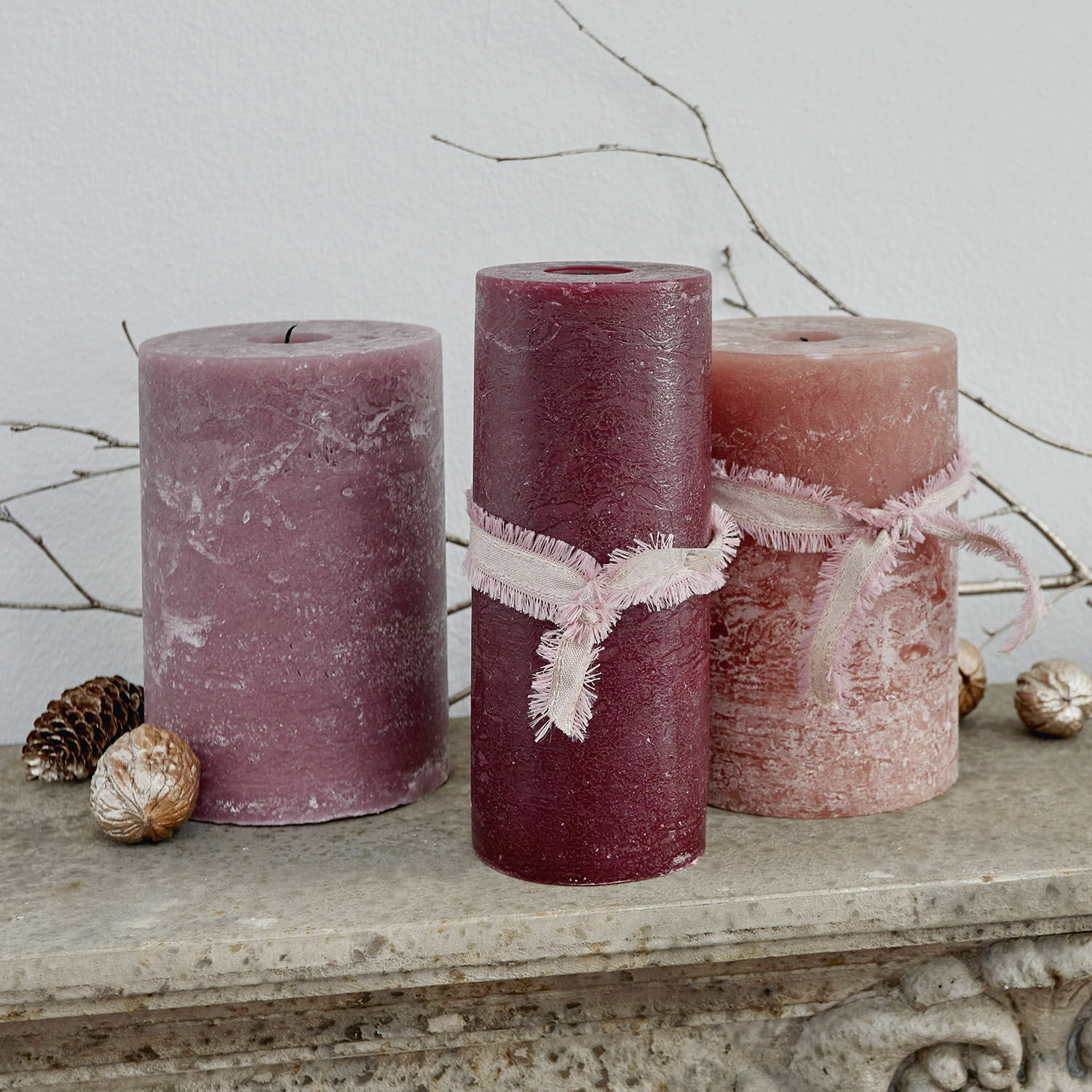 Svíčky, 3dílná sada Salis