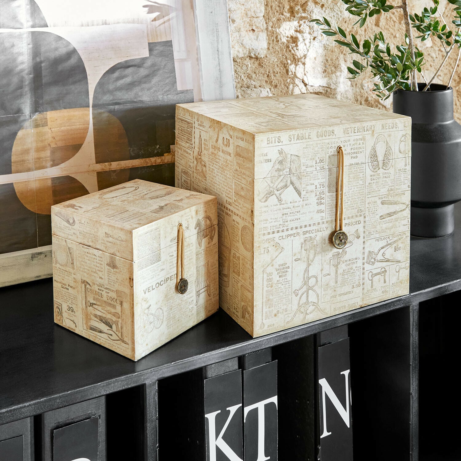 Úložné boxy, 2dílná sada Elridge