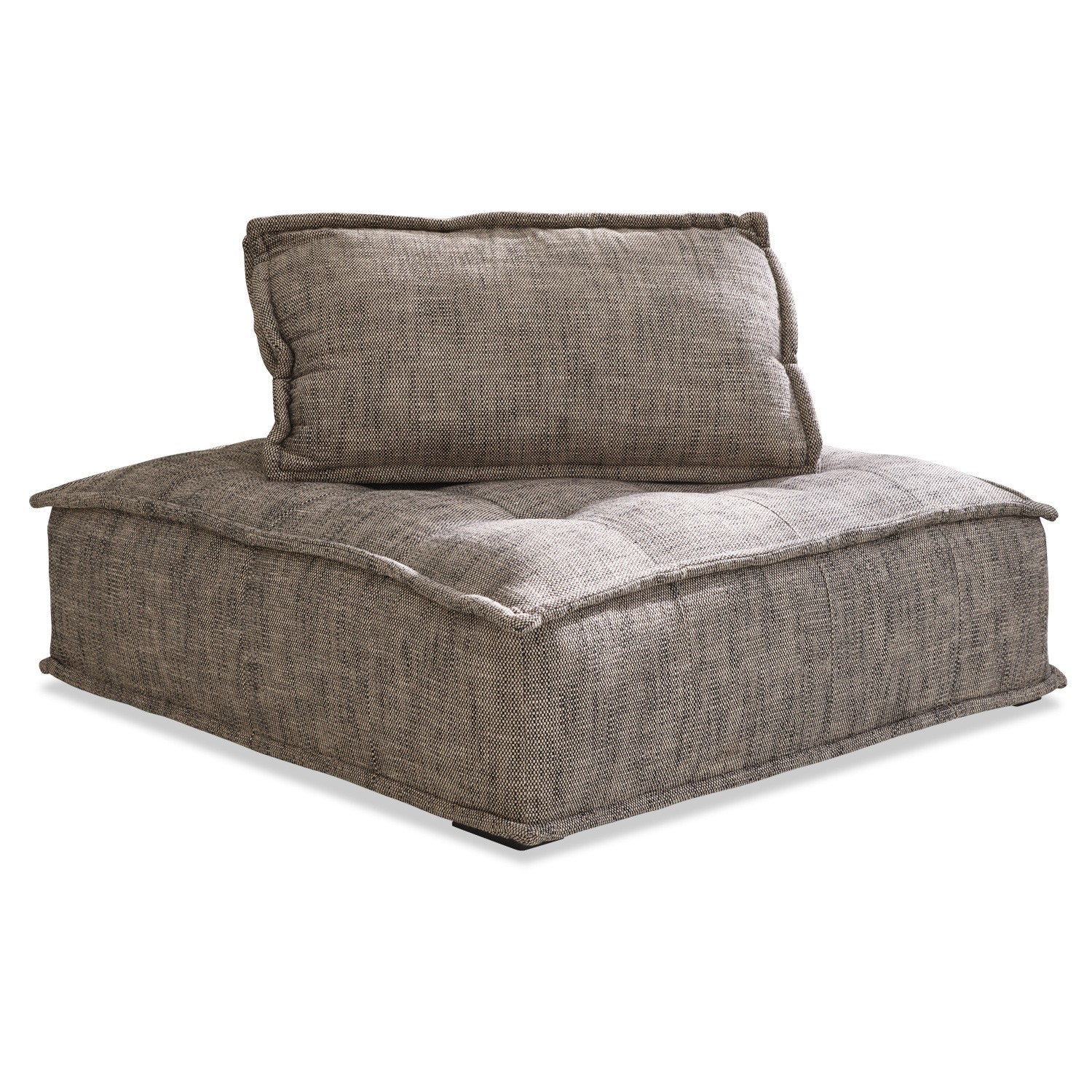 Šedé čalouněné lounge křeslo Tesshill s měkkým polštářem, moderní a pohodlný nábytek do obýváku