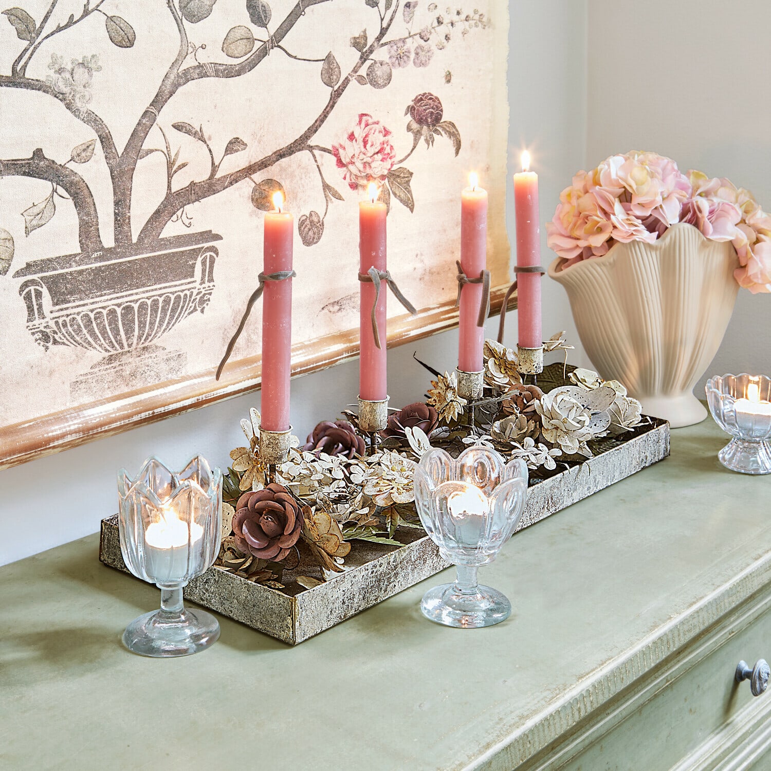 Podnos se svíčkami Duvérine