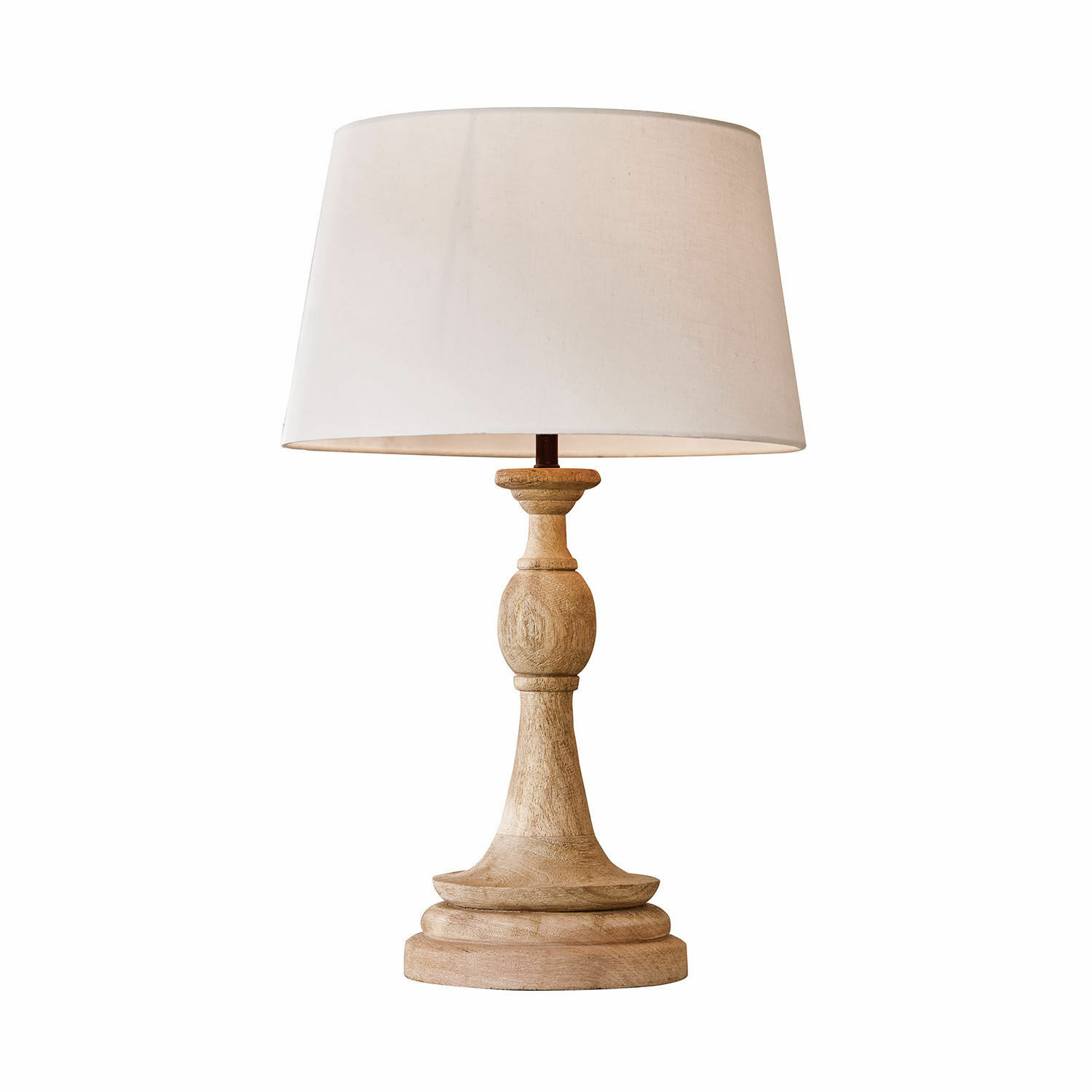 Stolní lampa Dardilly Stolní lampa s dřevěným podstavcem a bílým stínidlem, dekorativní osvětlení do interiéru