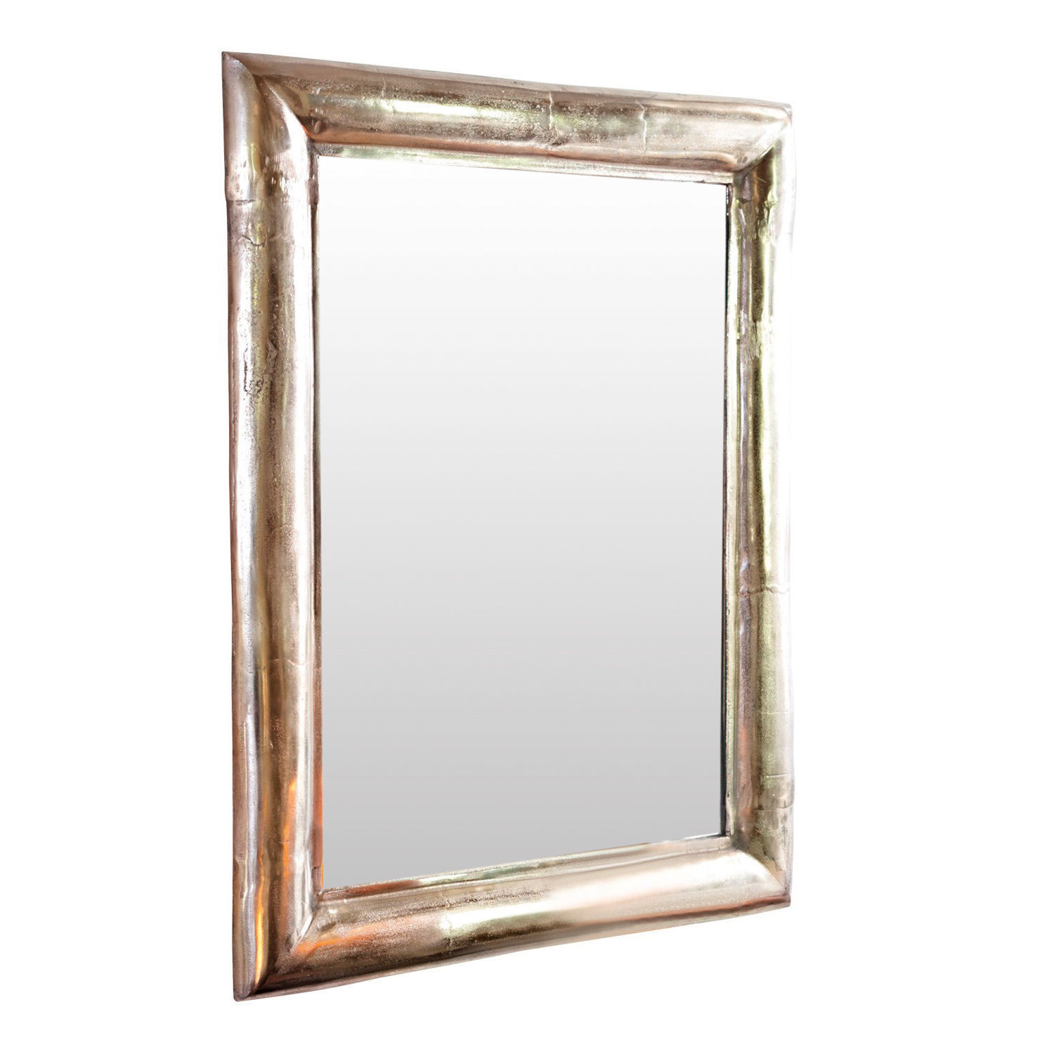 Zrcadlo Richland Obdélníkové zrcadlo s kovovým stříbrným rámem pro moderní interiérový design