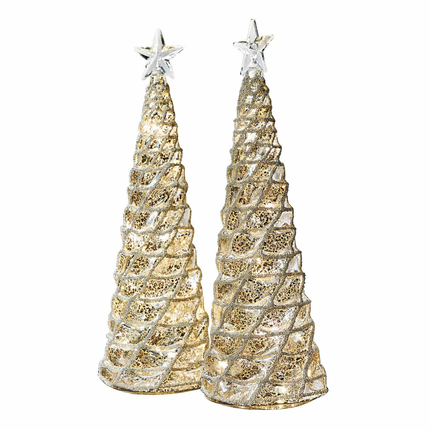 Dekorativní stromečky, 2dílná sada Glitter