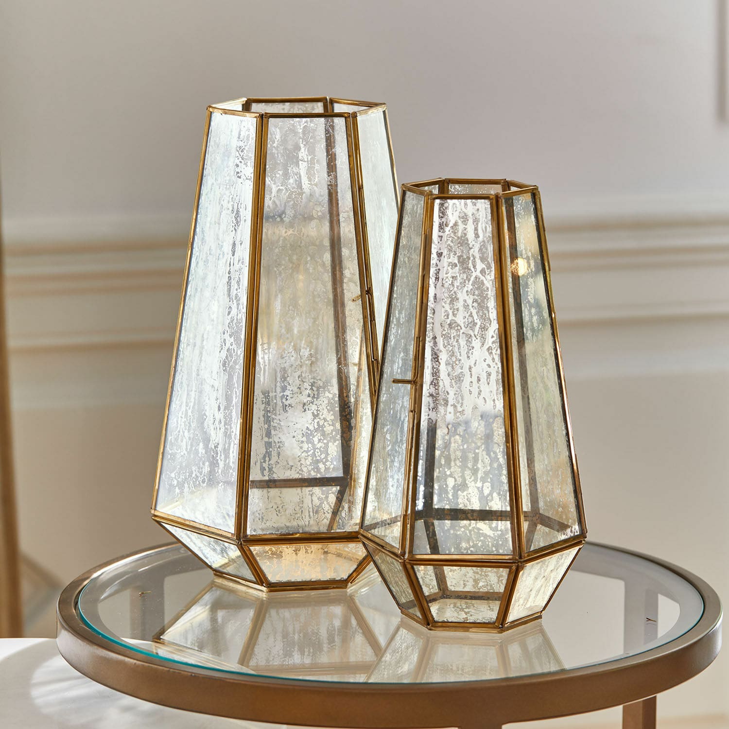 Nádobky na svíčku, 2dílná sada Mouniza