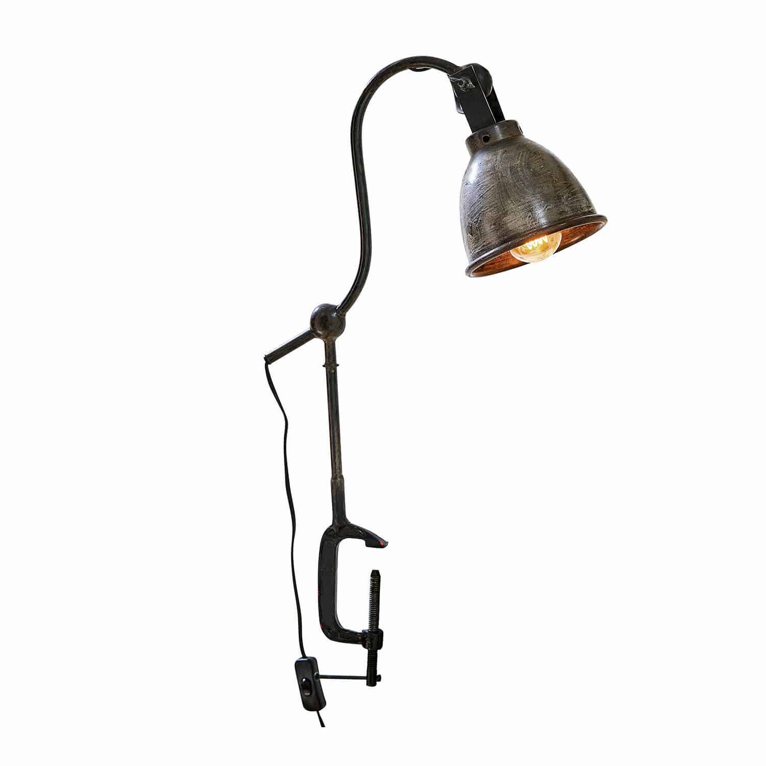 Lampa s klipem Parkville Černá kovová lampa s upínacím držákem, nastavitelná, LED osvětlení pro pracovní stůl
