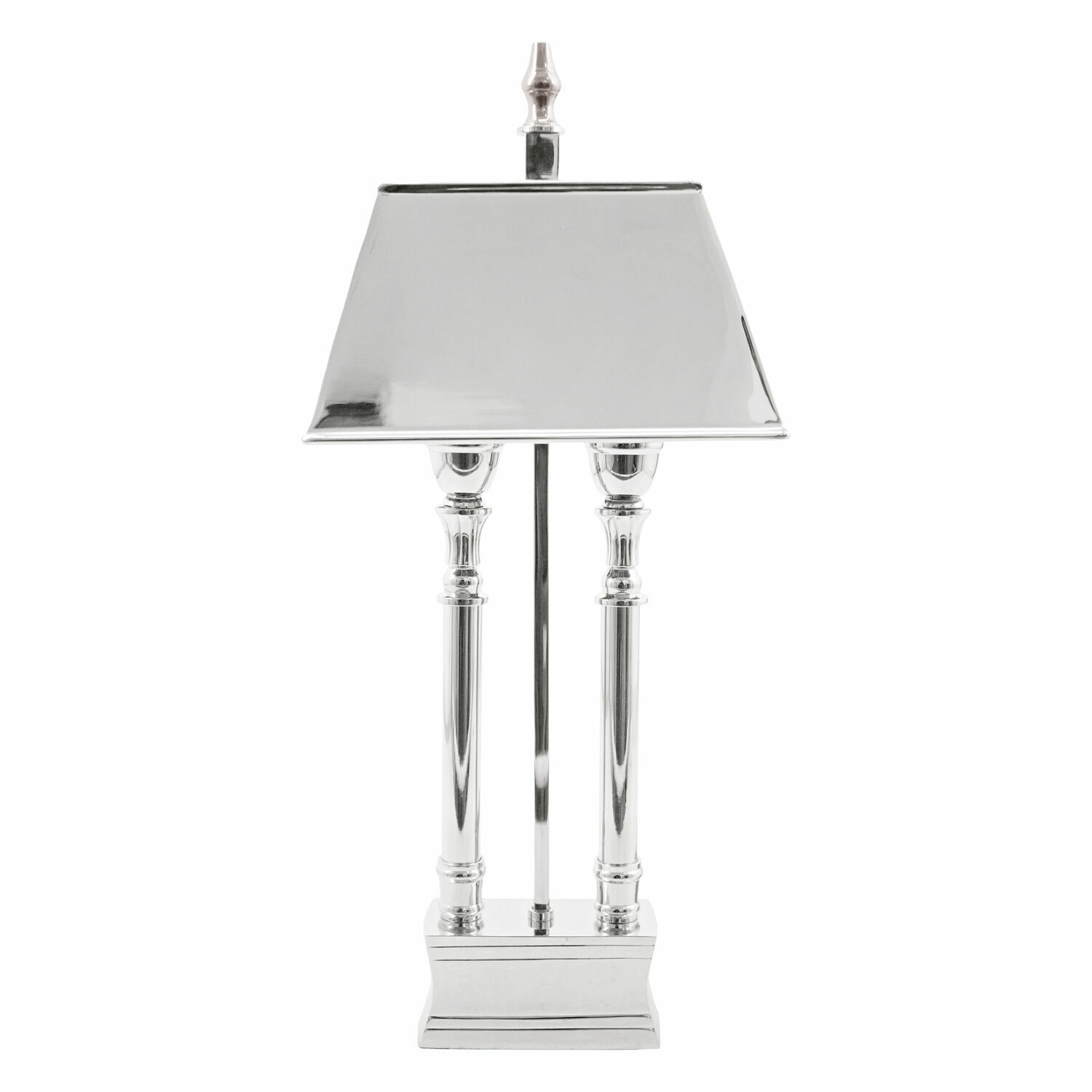Stolní lampa Pantin Elegantní stolní lampa z kovu ve stříbrné barvě, moderní design do obývacího pokoje