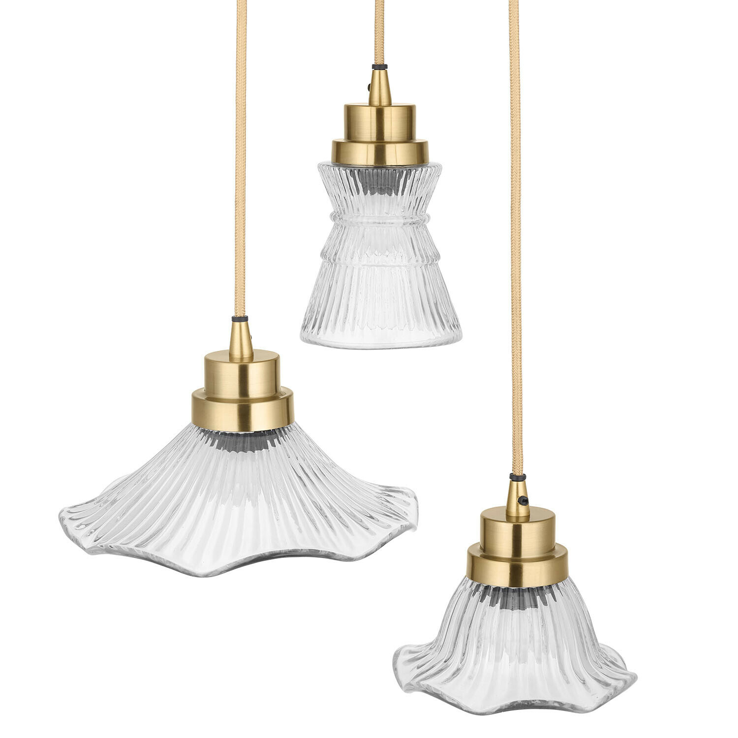Závěsné lampy, 3dílná sada Lunaras