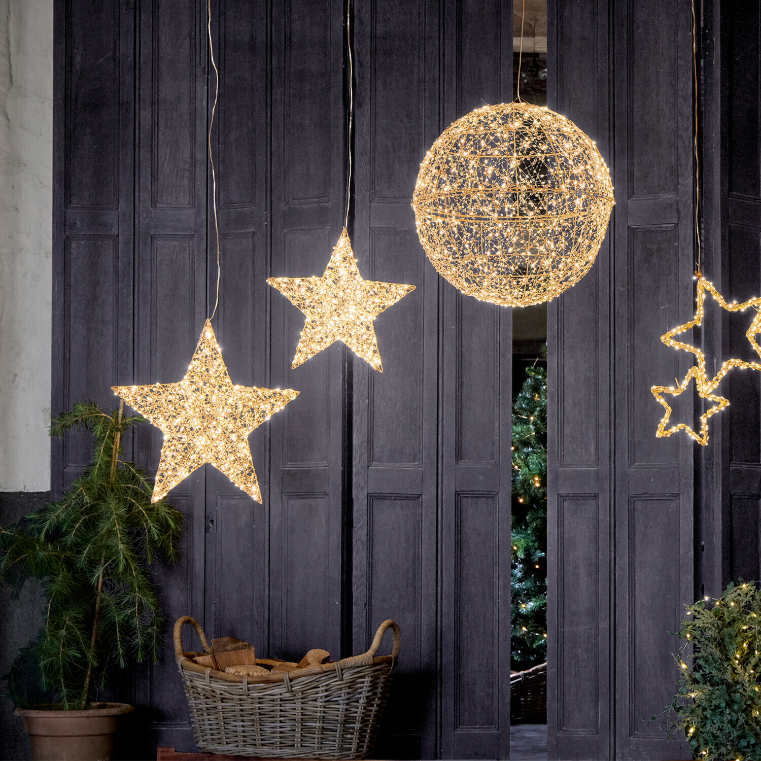 LED hvězdy, 2dílná sada Brightens