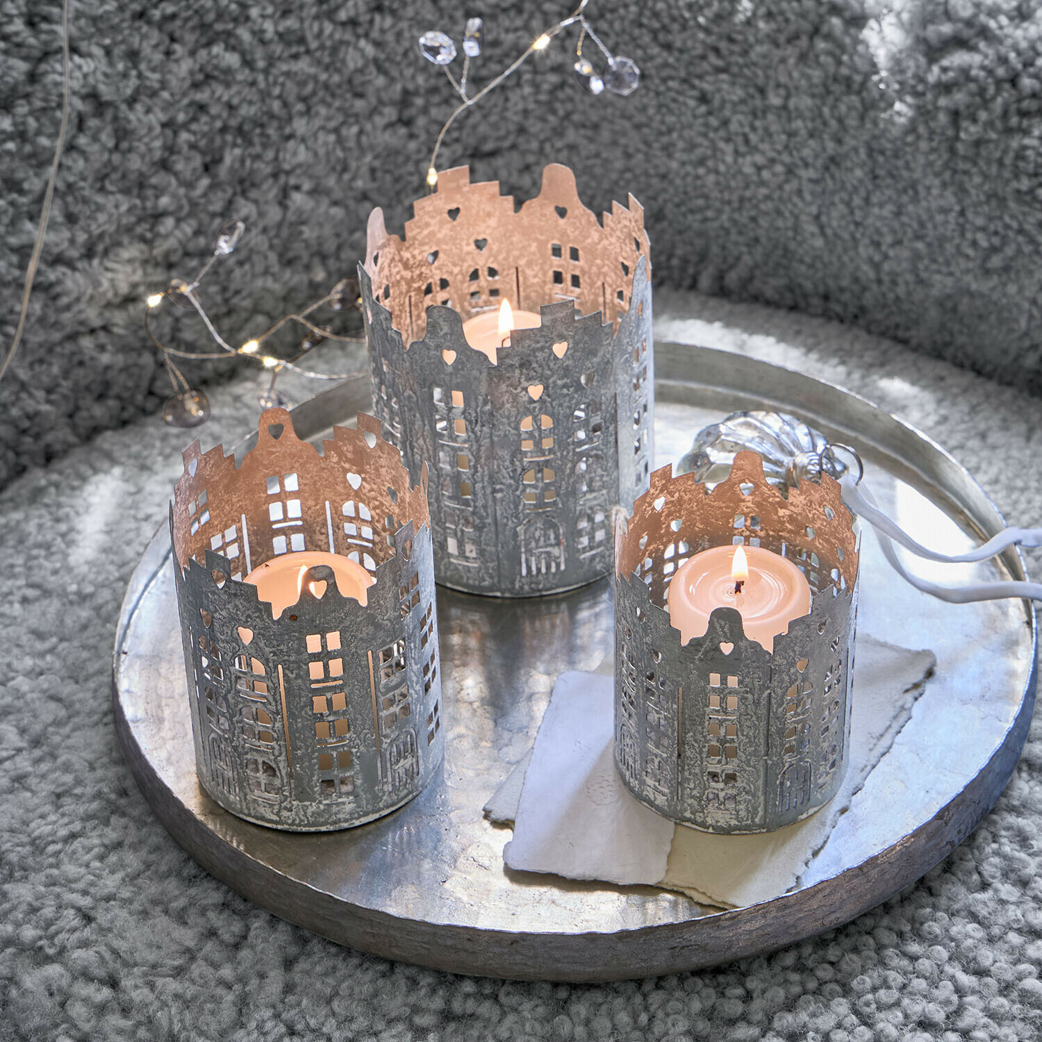 Nádobky na svíčku, 3dílná sada Jørnvik