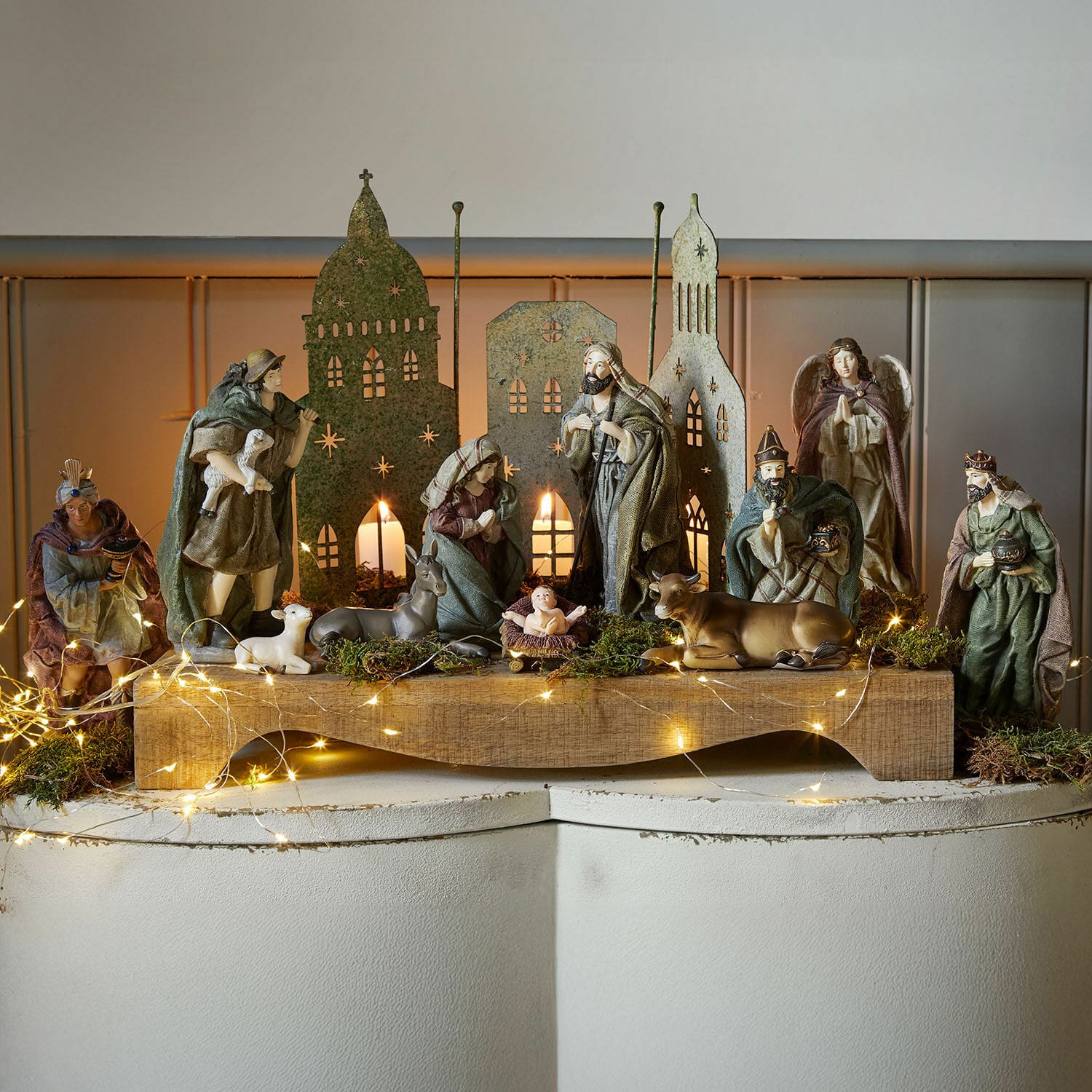 Dekorativní figurky do betléma, 11dílná sada Luniva