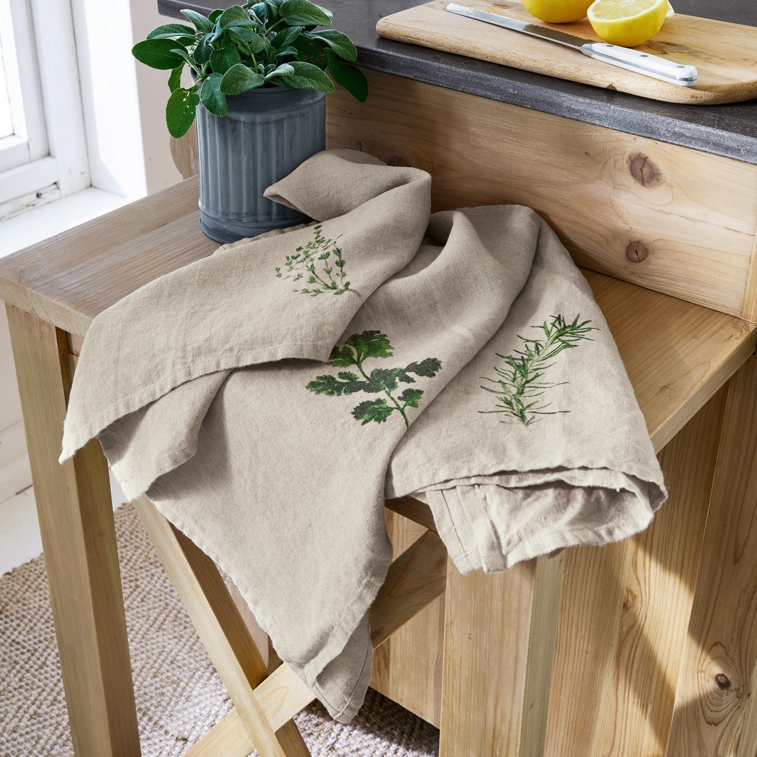 Utěrky, 3dílná sada Herbal Gardens